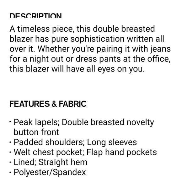 Express Editor Double Breasted Blazer in White NWT Size XS - Picture 12 of 13